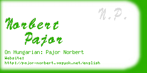 norbert pajor business card